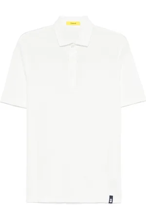 DRUMOHR Tops, Heren, Wit, 2Xl, Katoen, Witte Katoenen Poloshirt Ss 25