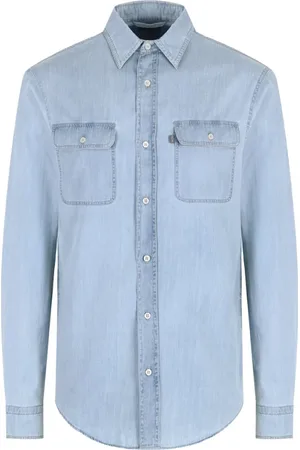 Paul & Shark Overhemden, Heren, Blauw, L, Katoen, Denim Katoenen Overhemd Casual Chic Look