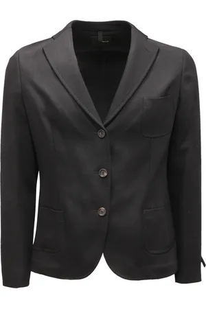 Tonello Jassen, Heren, Zwart, M, Wol, Slim Fit Wollen Jas