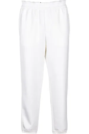 Emporio Armani Broeken, Heren, Wit, S, Polyester, Elegante Jumpsuit met Modal en Elastaan