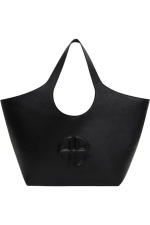 ANINE BING Tassen, Dames, Zwart, ONE Size, Zwart Pebbled Tote Tas