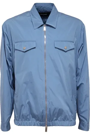 Dsquared2 Jassen, Heren, Blauw, L, Regenbestendige jas D2 stijl jassen