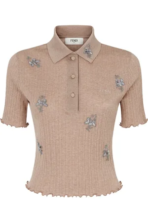 Fendi Truien, Dames, Bruin, M, Gebreide Toast Trui