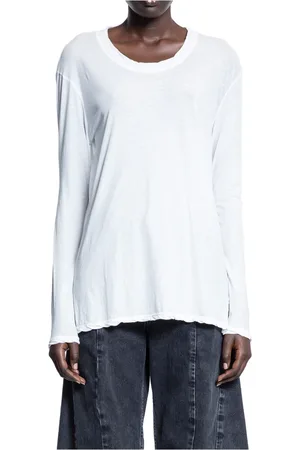 James Perse Tops, Dames, Wit, S, Katoen, Witte Longsleeve Jersey Tee