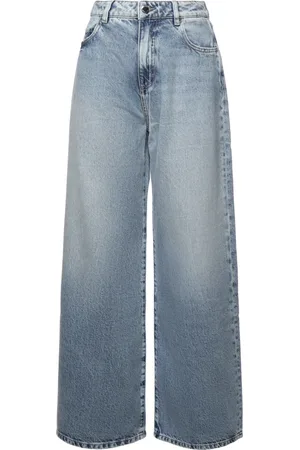 Icon Denim Jeans, Dames, Blauw, W28, Katoen, Blauwe Wijde Pijp Katoenen Jeans