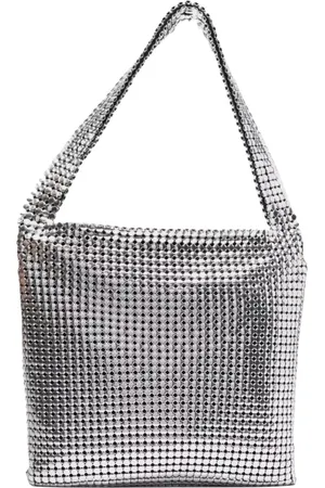 Paco rabanne Tassen, Dames, Grijs, ONE Size, Zilveren Schoudertas Stijlvol Model
