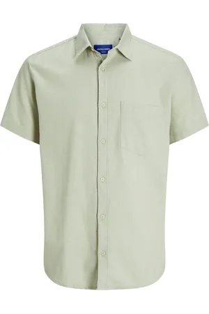 JACK & JONES Overhemden, Heren, Groen, XL, Varenna Dobby Overhemd