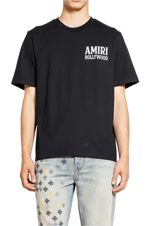 AMIRI Tops, Heren, Zwart, L, Wol, Jazz Wolf Grafische Tee