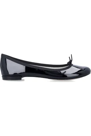 Repetto Schoenen, Dames, Zwart, 39 EU, Katoen, Zwarte Gesloten Balletflats Strikdetail