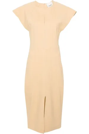 Isabel Marant Kleedjes, Dames, Geel, S, Lange Camel Jurk