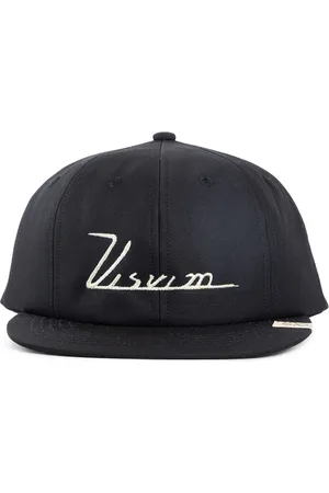 VISVIM Accessoires, Heren, Zwart, ONE Size, Wol, Geborduurd Logo Pet Zwart Wol Zijde