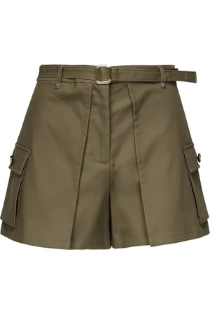 Guess Korte broeken, Dames, Groen, XL, Katoen, Cindy Mini Shorts