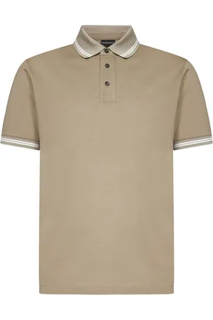 Emporio Armani Tops, Heren, , L, Katoen, Sand T-shirt & Polo Ss 25
