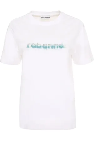 Paco rabanne Tops, Dames, Wit, M, Katoen, Veren katoenen ronde hals T-shirt