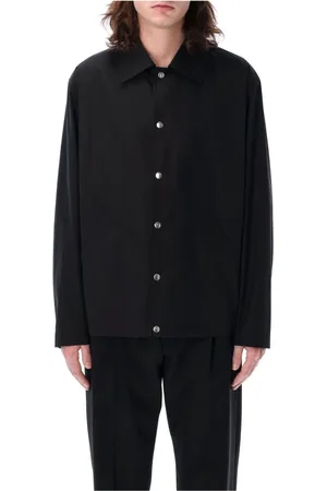 Jil Sander Overhemden, Heren, Zwart, M, Katoen, Logo Jacket
