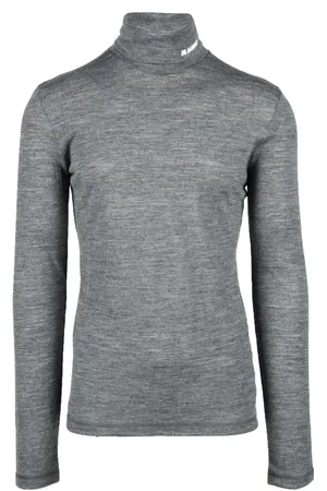 Jil Sander Truien, Heren, Grijs, M, Wol, Stijlvolle wollen blend trui
