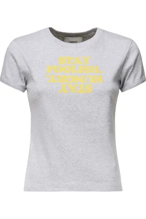 COPERNI Tops, Dames, Grijs, M, Katoen, Stay Hungry Slim Fit T-shirt