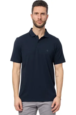HUGO BOSS Tops, Heren, Blauw, XL, Katoen, Blauwe Polo Shirt Regular Fit