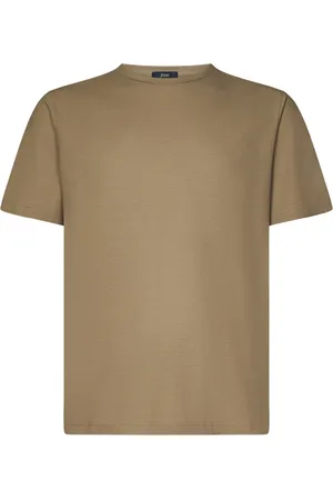 HERNO Tops, Heren, , M, Katoen, Crewneck T-shirt met Logo Plaat