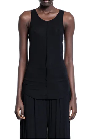 THOM KROM Tops, Dames, Zwart, S, Zwart Geribbeld Hemd