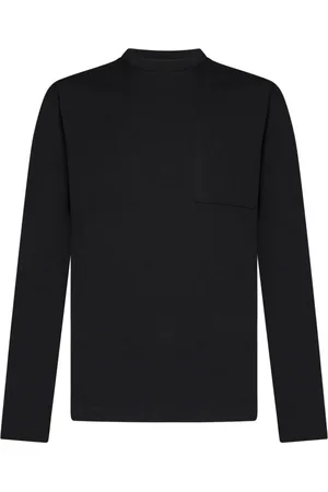Jil Sander Tops, Heren, Zwart, S, Katoen, Zwart Katoenen Jersey T-Shirt Logo