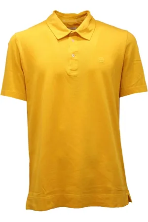 BALLANTYNE Tops, Heren, Geel, L, Katoen, Katoenen Shirt Made in Italy