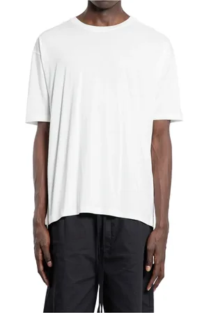 THOM KROM Tops, Heren, Wit, M, Katoen, Witte Bamboe Katoenen Jersey T-Shirt