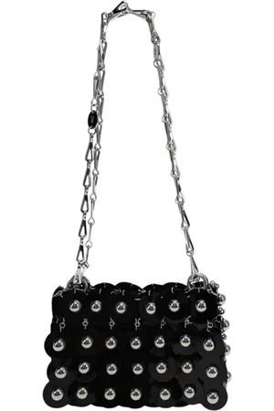 Paco rabanne Tassen, Dames, Zwart, ONE Size, Pailletten, Glamoureuze Paillet Schoudertas