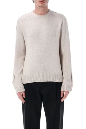 OUR LEGACY Truien, Heren, Grijs, L, Zijden True Roundneck Gebreide Oester