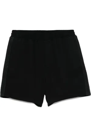 Represent Korte broeken, Heren, Zwart, L, Zwarte Elastische Taille Shorts met Zakken