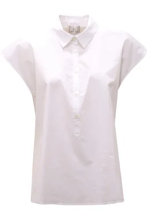 Woolrich Tops, Dames, Wit, S, Poplin Blouse in Bright
