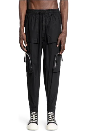 THOM KROM Broeken, Heren, Zwart, M, Katoen, Zwarte Canvas Cargo Broek