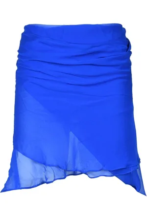 LAQUAN SMITH Rokken, Dames, Blauw, S, Zijden Pareo Rok