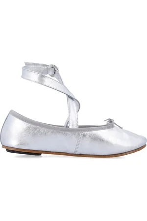 Repetto Schoenen, Dames, Grijs, 39 EU, Katoen, Zilveren Gesloten Balletschoenen