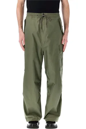 JUNYA WATANABE Broeken, Heren, Groen, M, Katoen, Khaki Cargo Broek Oversized Katoenmix