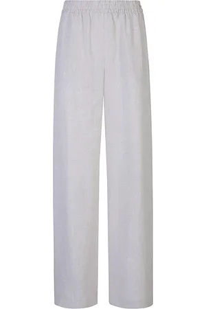 ELEVENTY Broeken, Dames, , 3Xs, Linnen, Lurex Linnen Palazzo Broek