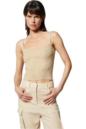 Silvian Heach Tops, Dames, , L, Polyester, Top in lurex met hartvormige halslijn