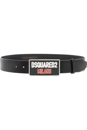 Dsquared2 Accessoires, Heren, Zwart, 105 CM, Effen Gesp Riem