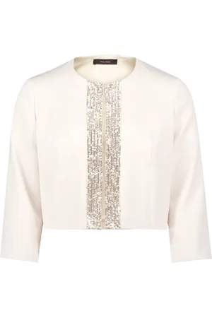 Vera Mont Jassen, Dames, , S, Pailletten, Glanzende Blazer Jas met Pailletdetails