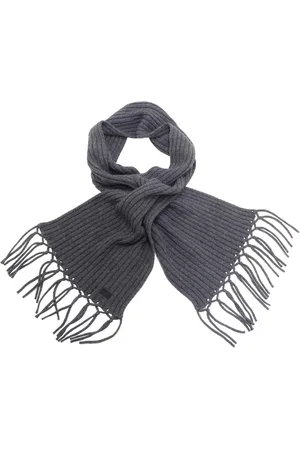 Max Mara Accessoires, Dames, Grijs, ONE Size, Wol, Weekend Wollen Sjaal in Blauw