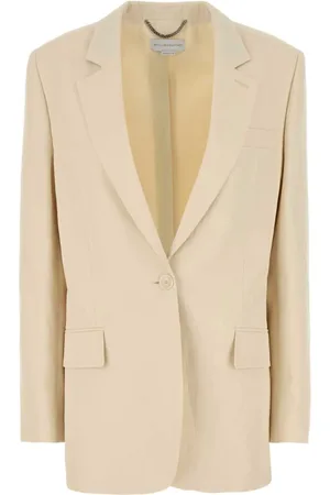 Stella McCartney Jassen, Dames, , 2Xs, Ivoor Viscose Blend Blazer