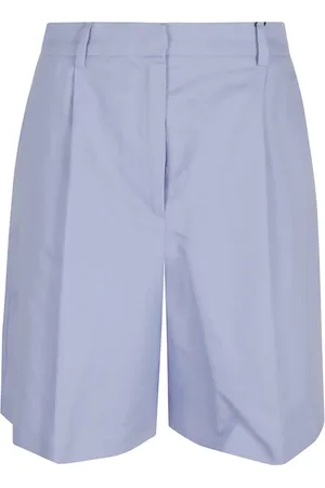 Max Mara Korte broeken, Dames, Blauw, 2Xs, Katoen, Katoenen en linnen Bermuda shorts
