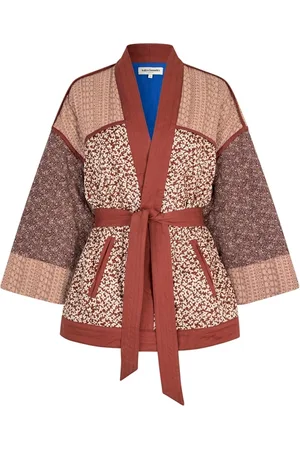 Lollys Laundry Blouses & Shirts, Dames, Veelkleurig, L, Katoen, Bloemenprint Kimono Jas