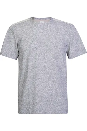 ELEVENTY Tops, Heren, Grijs, S, Regular Fit Technisch Jersey Ronde hals T-shirt