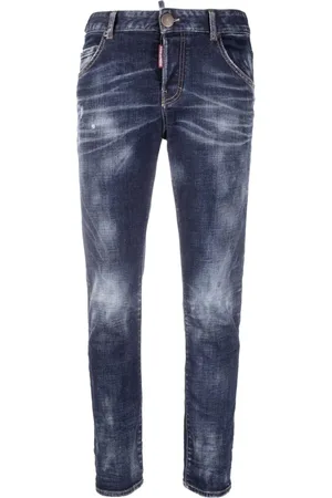 Dsquared2 Jeans, Dames, Blauw, L, Denim, Stijlvolle Denim Jeansbroek