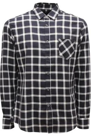 D.A. Daniele Alessandrini Overhemden, Heren, Blauw, M, Geruite Shirt Model C1587B10373505