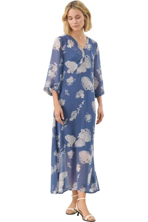 Part Two Kleedjes, Dames, Blauw, XL, Prachtige Bloem Jurk Beritpw Dr