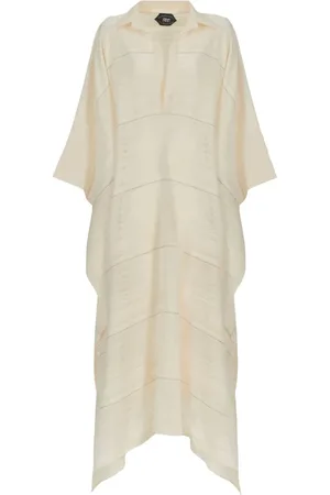 ‎Taller Marmo‎ Kleedjes, Dames, , ONE Size, Gestreepte Polo Kraag Ivoor Top