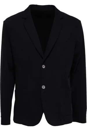 ELEVENTY Jassen, Heren, Blauw, L, Katoen, Donkere Katoenen Gebreide Jas Platinum Collectie