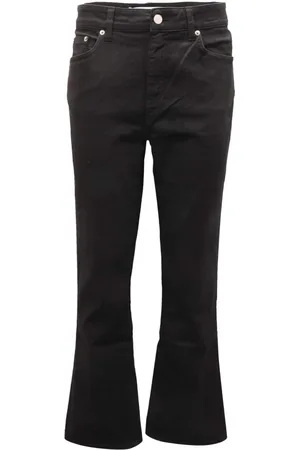 DEPARTMENT FIVE Jeans, Dames, Zwart, W30, Wol, Zwarte wollen broek gemaakt in Italië